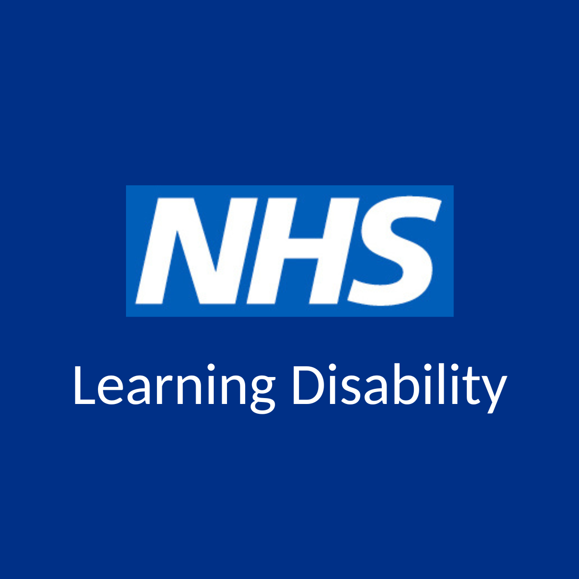 NHS Logo and Words Learning Disability