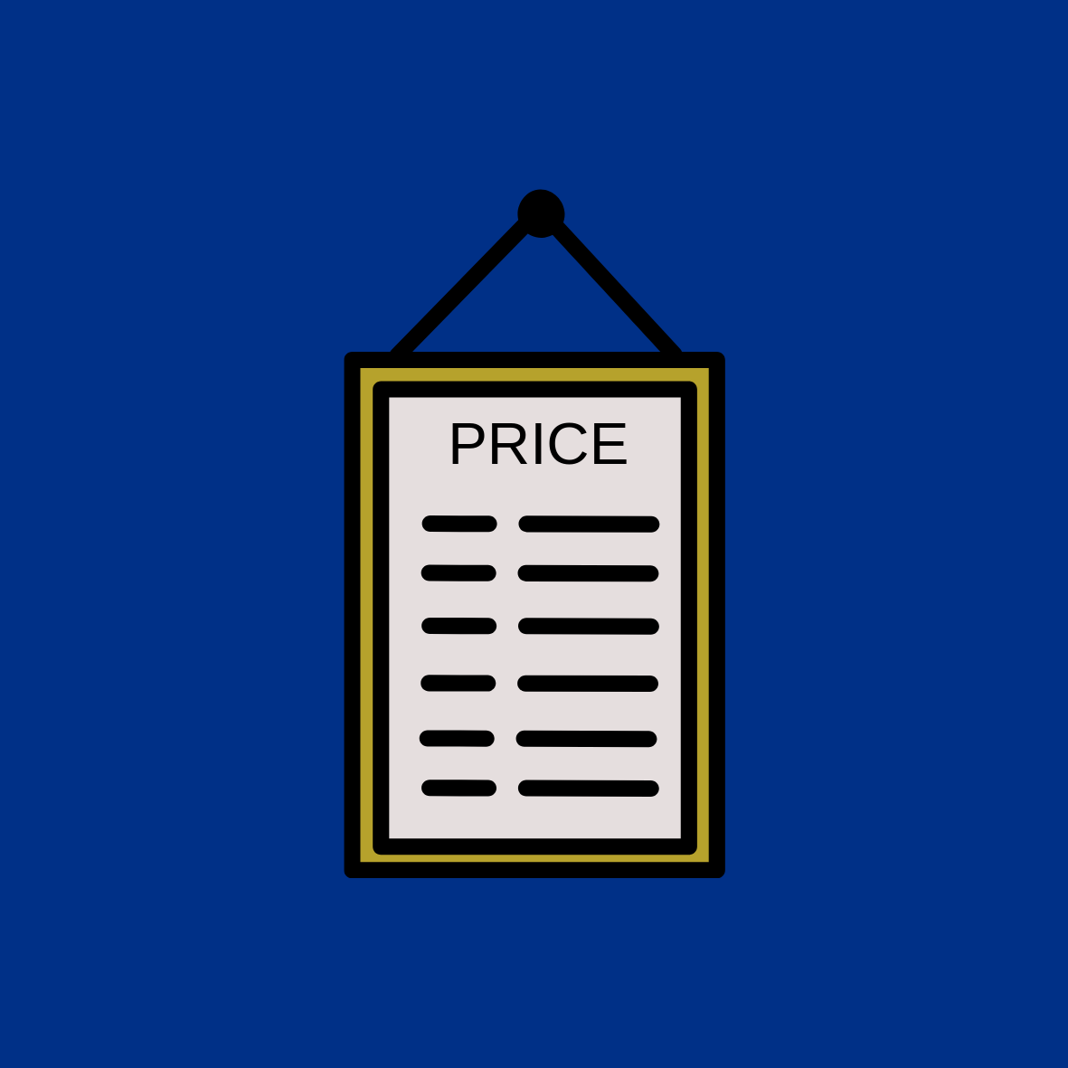 Image of a Price List
