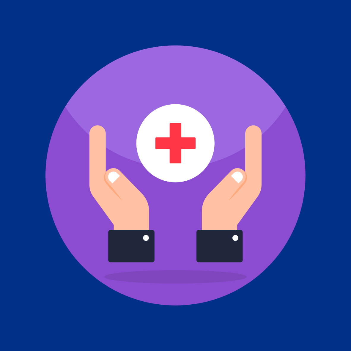 Image of Hands Holding Medical Red Cross to Depict Self-Care