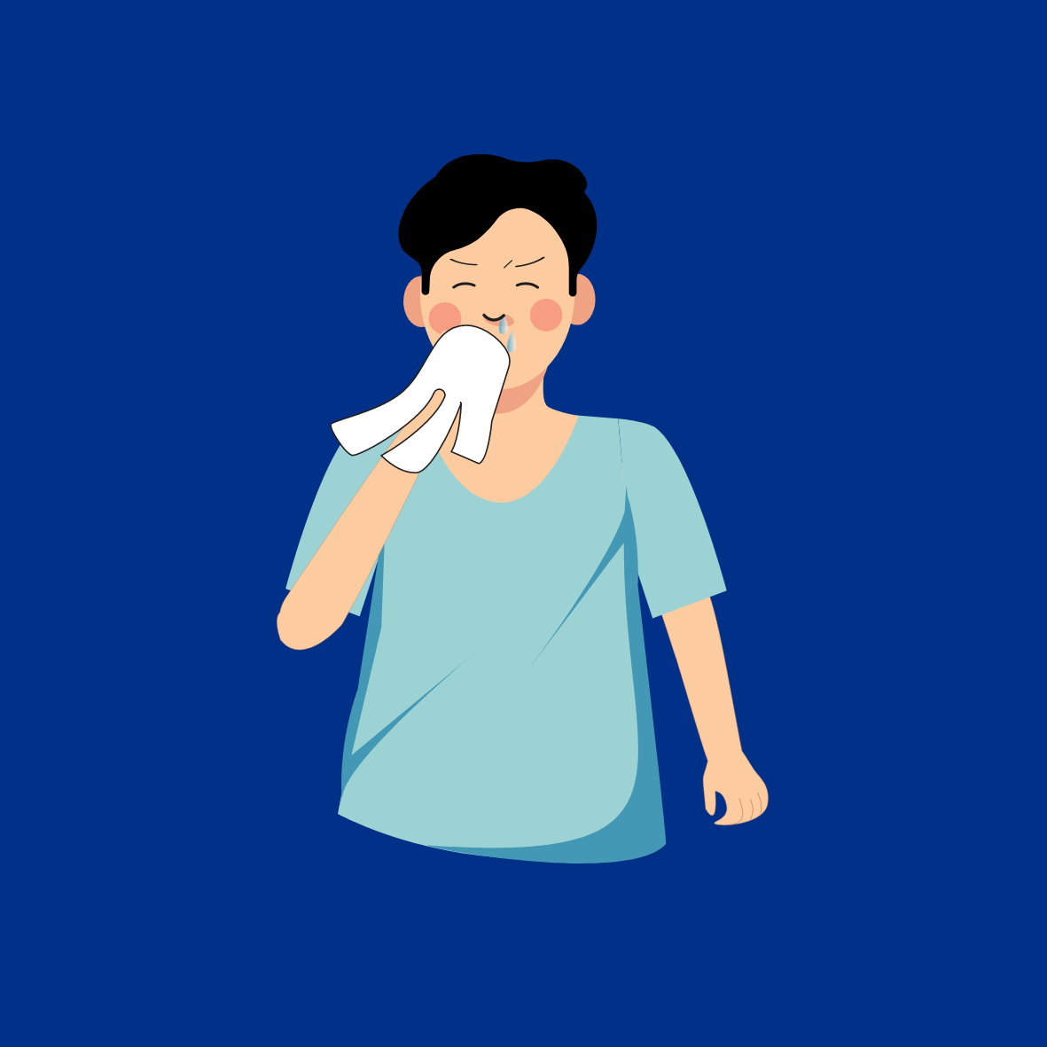 Image of A Man Suffering With Nasal Congestion