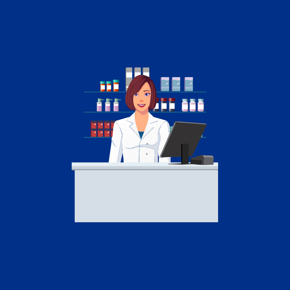 Image of Person at Pharmacy Counter