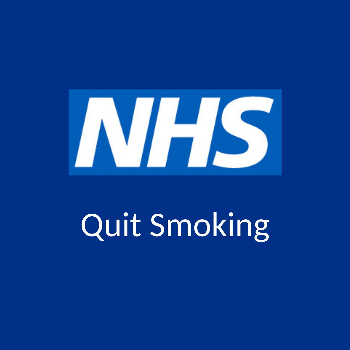 NHS Logo With Words 'Quit Smoking'