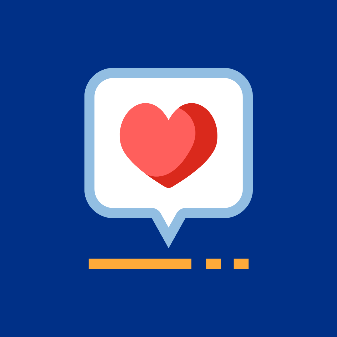 Speech Bubble With Heart Emoji