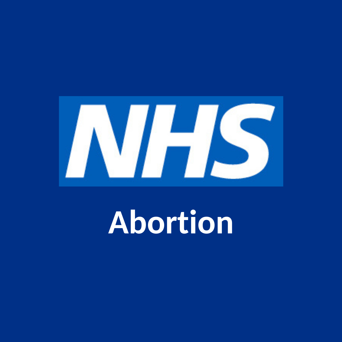 NHS Logo With Word 'Abortion'