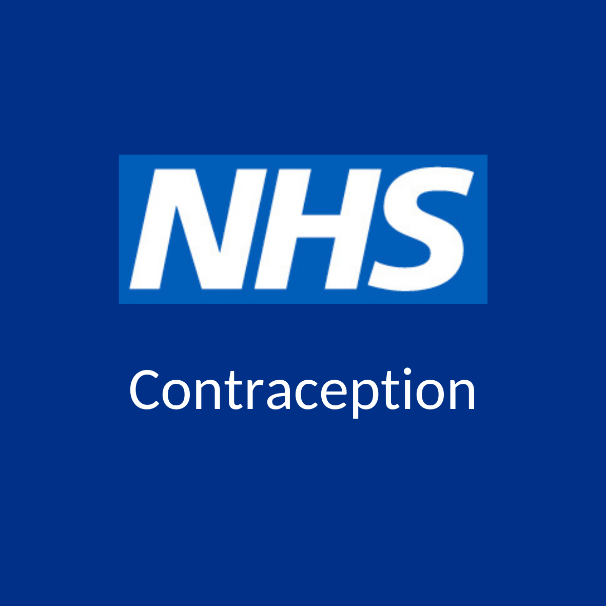 NHS Logo With Word 'Contraception'