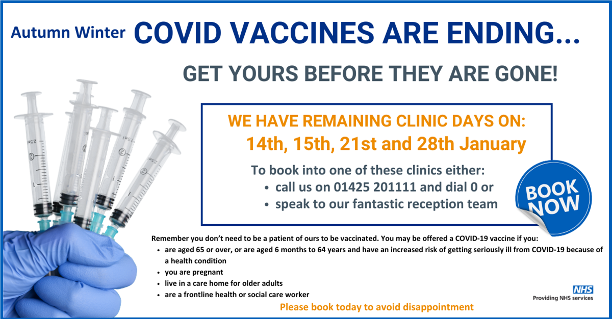 Poster of Last Covid-19 Vaccine Dates Autumn Winter 24/25