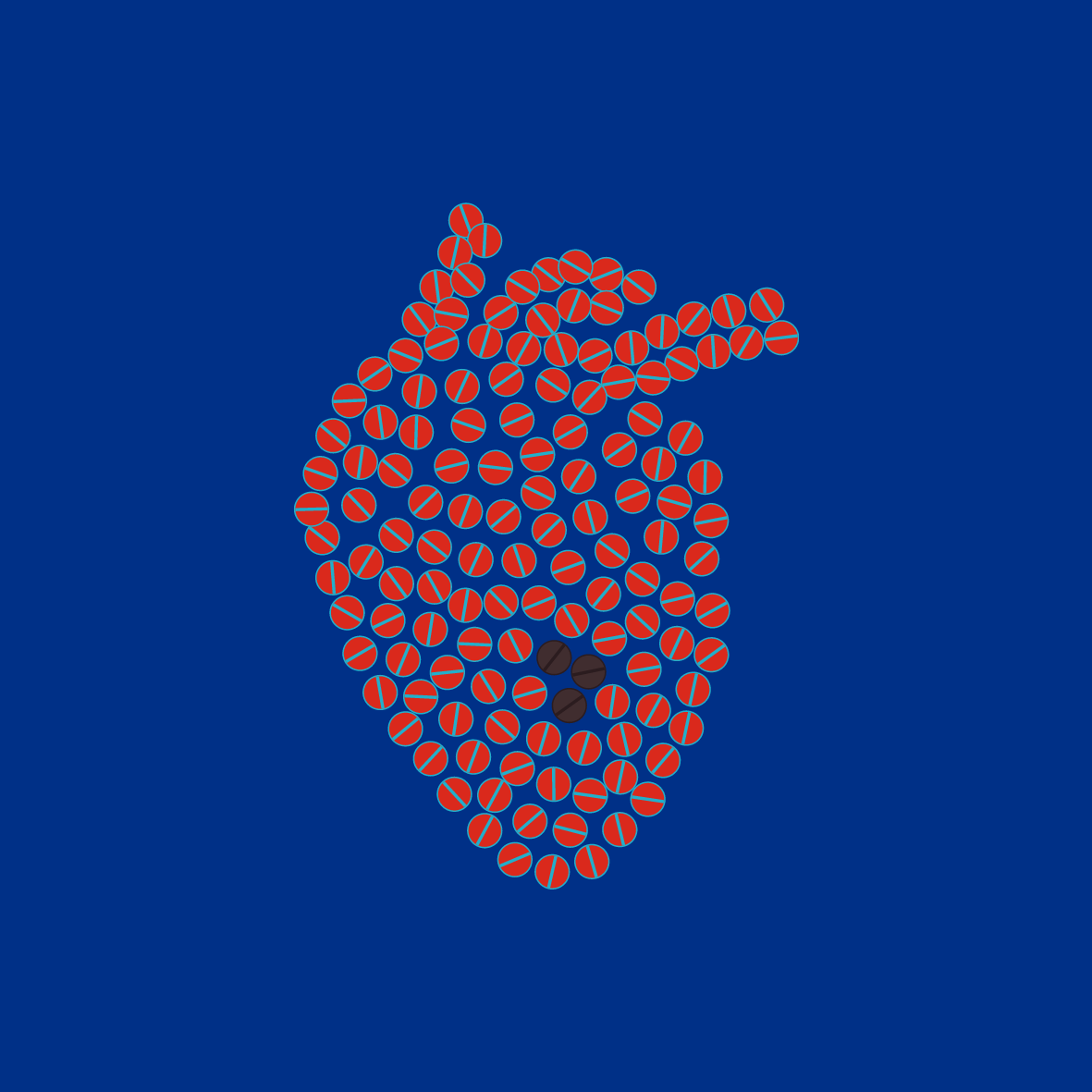 Sym bol of Heart With Blockage to Represent Chronic Heart Disease