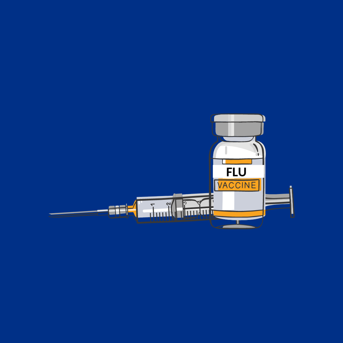 Image of Flu Vaccine and Needle