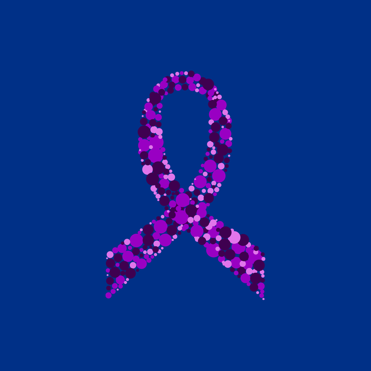 A Purple Ribbon Symbol of Dots for Epilepsy Awareness