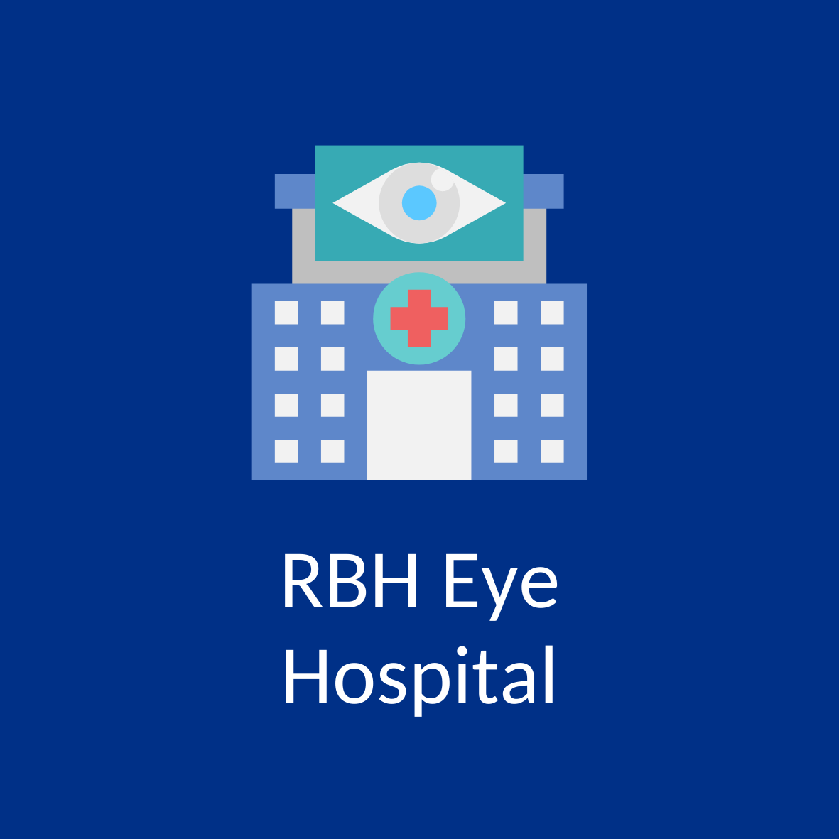 Image of Eye Hospital and Words 'RBH Eye Hospital'